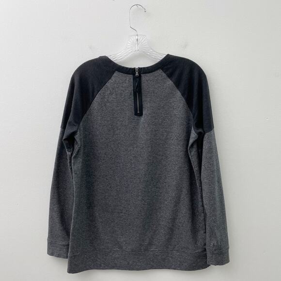 Loft Lounge Crewneck Colorblock Sweater Size Small - Picture 7 of 9